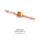 Antique Gold & Citrine Brooch