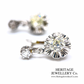 French Diamond Drop Dormeuse Earrings