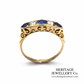 Antique Sapphire and Diamond 5-Stone Ring