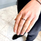 Antique Ruby and Diamond Half-Hoop Ring