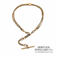 Antique Gold Albertina with T-Bar