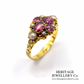 Victorian Pink Tourmaline & Pearl Ring