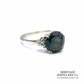 Green Sapphire and Diamond Ring