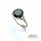 Green Sapphire and Diamond Ring