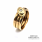 Gold and Diamond Snake Ring
