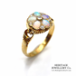 Antique Opal and Diamond Cluster Ring