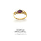 Antique Garnet and Split Pearl Ring
