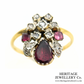 Georgian Garnet and Diamond Duchesse Ring