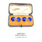 Vintage Gold and Lapis Lazuli Cufflinks with Antique Box (9ct gold)