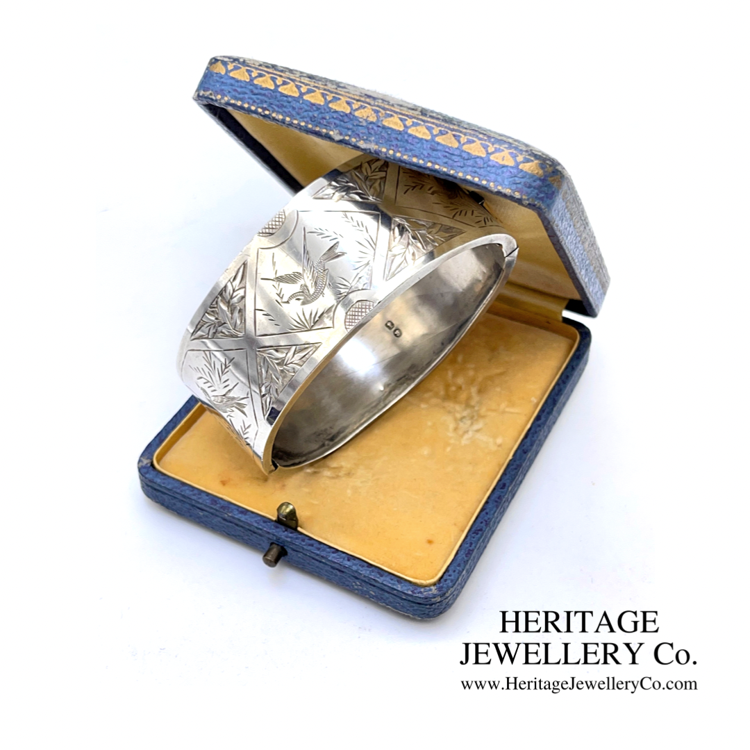 Victorian Silver Bangle Bracelet (c.1884)