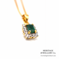 Emerald and Diamond Pendant Necklace (18ct gold)