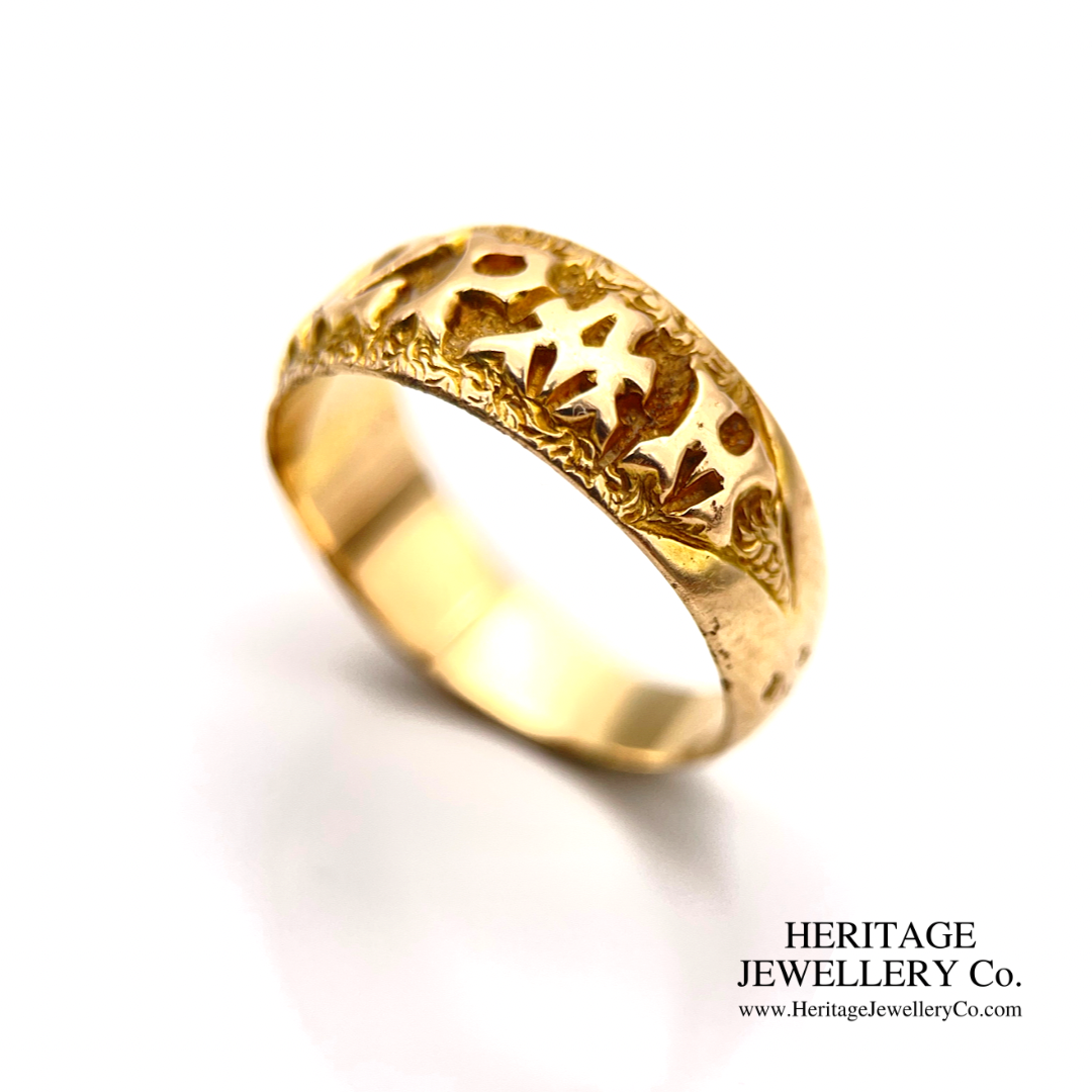 RESERVED FOR C - Antique Victorian Mizpah Ring (c.1884; 15ct gold)