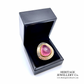 Cabochon Pink Tourmaline and Diamond Ring