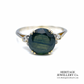 Green Sapphire and Diamond Ring