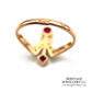 Art Nouveau Red and Green Garnet Ring