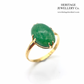 Antique Cabochon Chrysoprase Ring (18ct gold)