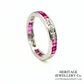 Ruby and Diamond Eternity Band (18ct White Gold)