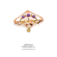 Antique Suffragette Brooch with Amethyst, Pearl and Peridot