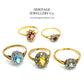 Vintage Citrine and Diamond Cluster Ring