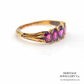 Antique Garnet and Diamond 5-Stone Ring (15ct; c.1860)