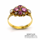 Victorian Pink Tourmaline & Pearl Ring
