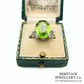 RESERVED - Peridot and Diamond Dress Ring (Platinum)