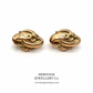 Antique Gold Floral Swirl Earrings