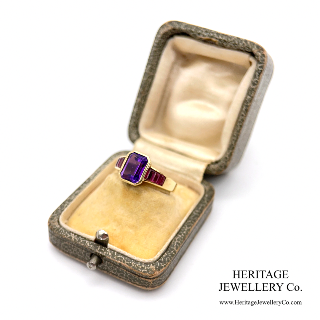Amethyst and Pink Sapphire Ring