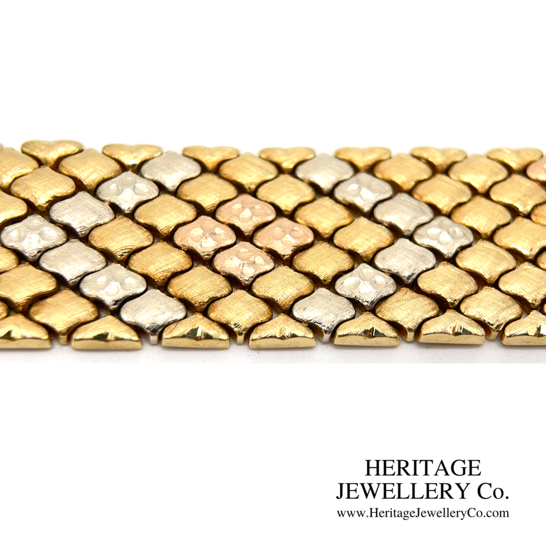 RESERVED Vintage 3-Colour Gold Bracelet – Heritage Jewellery Co