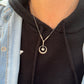 Art Deco Diamond Crescent Pendant Necklace