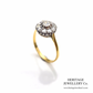Antique Old Cut Diamond Cluster Ring (18ct gold; c.0.80ct)