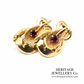 Victorian Ruby and Gold Earrings