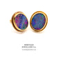 Vintage Black Opal Stud Earrings