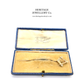Large Antique Gold Masonic Set Square and Compass Pin (boxed)