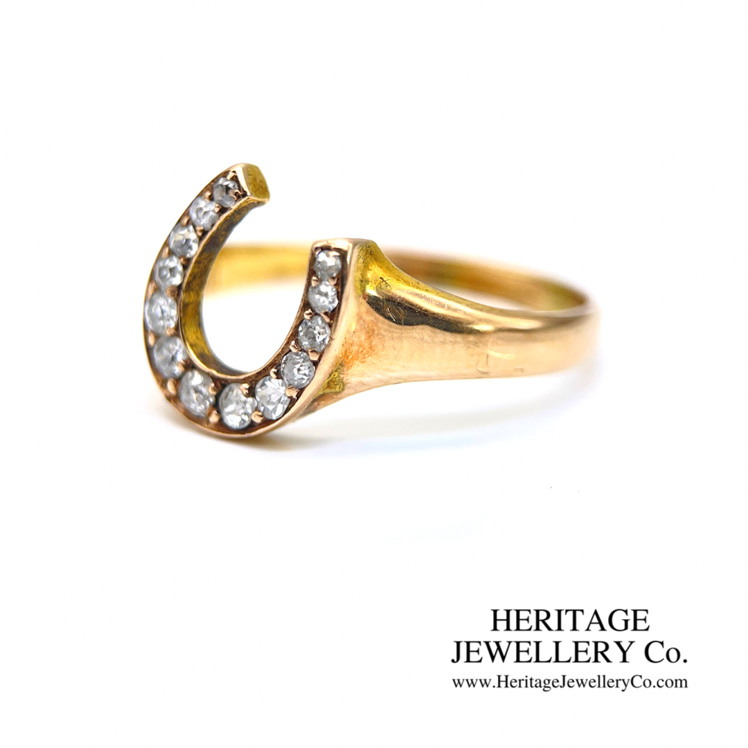 Victorian Diamond Horseshoe Ring
