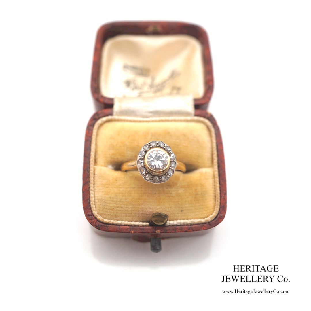 RESERVED FOR HARRIET - Antique Diamond Cluster Ring (c.1910)