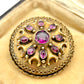 Victorian Garnet Memorial Locket Brooch