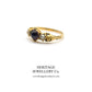 Antique Garnet and Split Pearl Ring