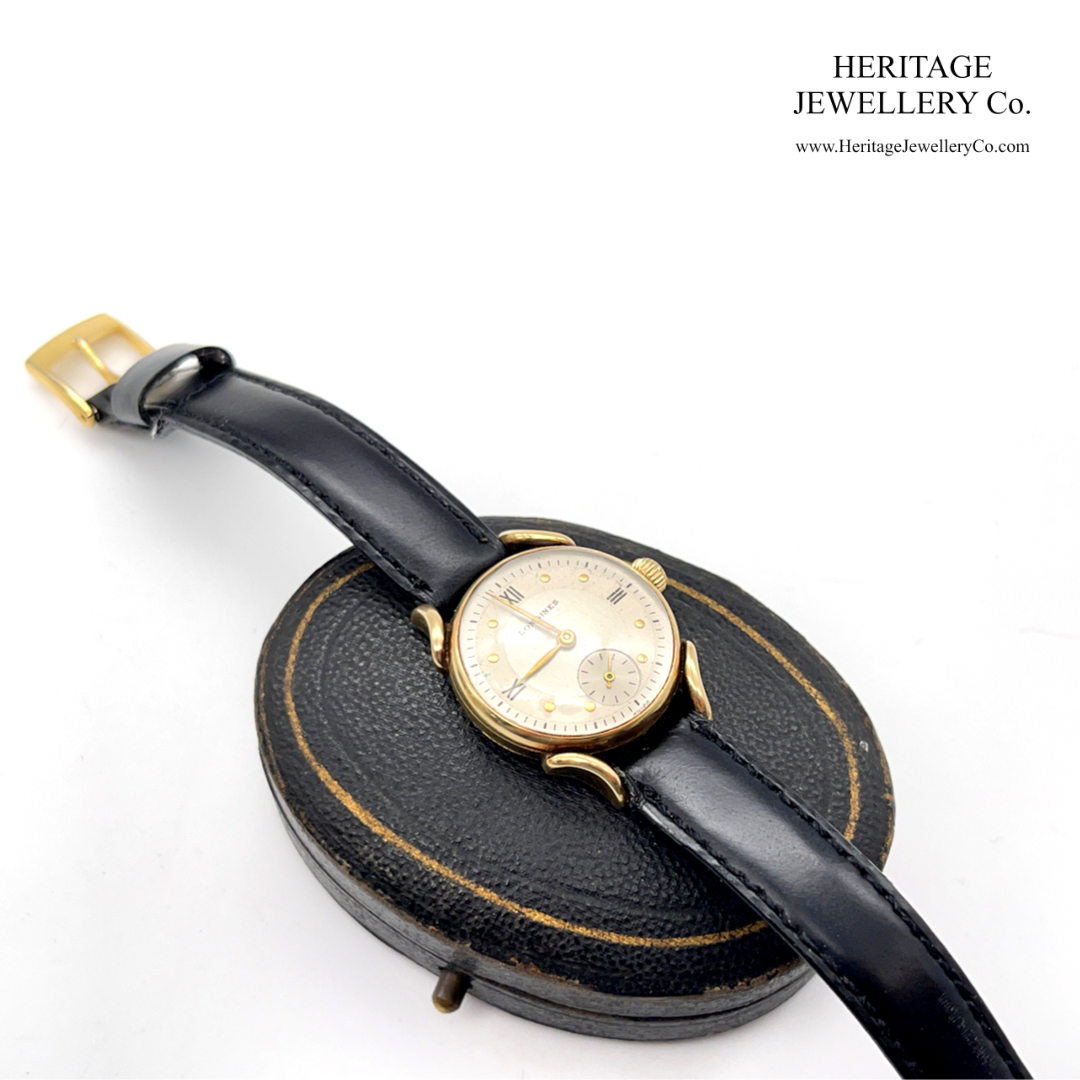 Vintage Gold Longines Watch with Leather Strap (9ct gold)