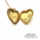 Antique Gold Heart Locket and Chain