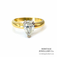 Pear-cut Diamond Solitaire Ring