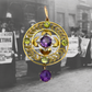Antique Suffragette Pendant with Amethyst and Peridot