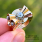 French Diamond Odeonesque Retro Ring