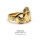 Heavy Vintage Gold Claddagh Ring