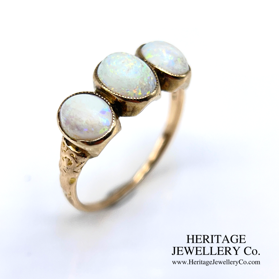Antique 3-Stone Opal Ring