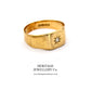 Engraved Diamond Gypsy Ring