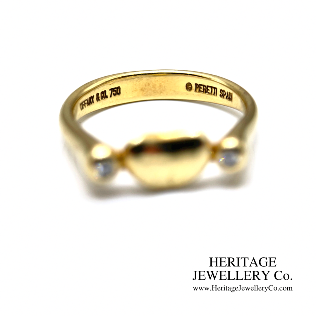 Tiffany Diamond Heart / Bean Ring (18ct gold)
