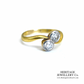 Old Cut Diamond Crossover Ring