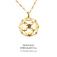 Antique Gold & Amethyst Pendant - Art Nouveau