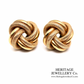 Vintage Gold Knot Earrings